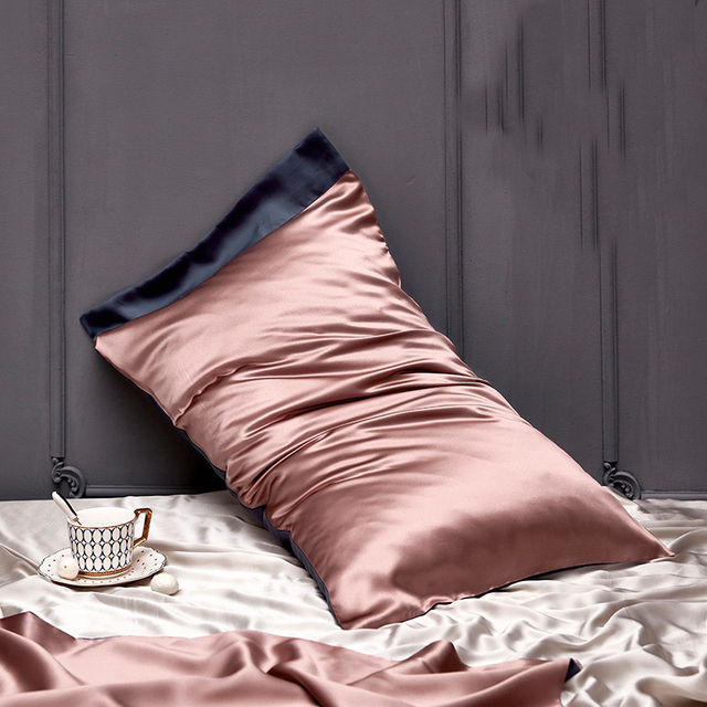 Custom Made Plain Color Silk Pillowcase with Logo