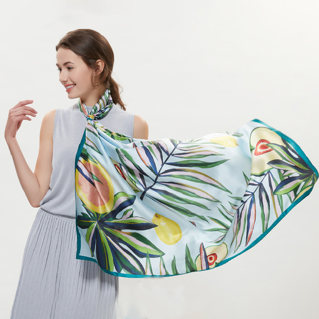 Custom 16mm Silk Satin 65X65cm Romantic Silk Scarf