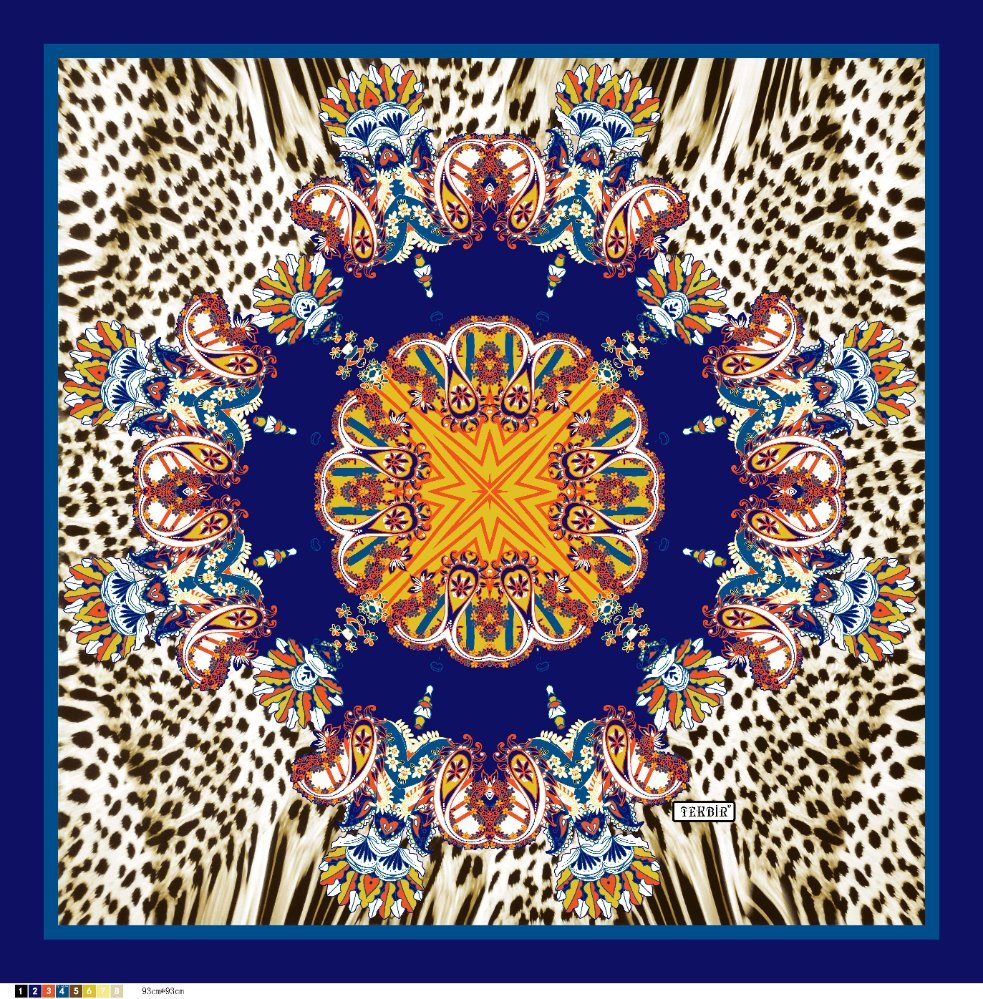 High Quality And Low MOQ Luxury Leopard Pattern Silk Scarf