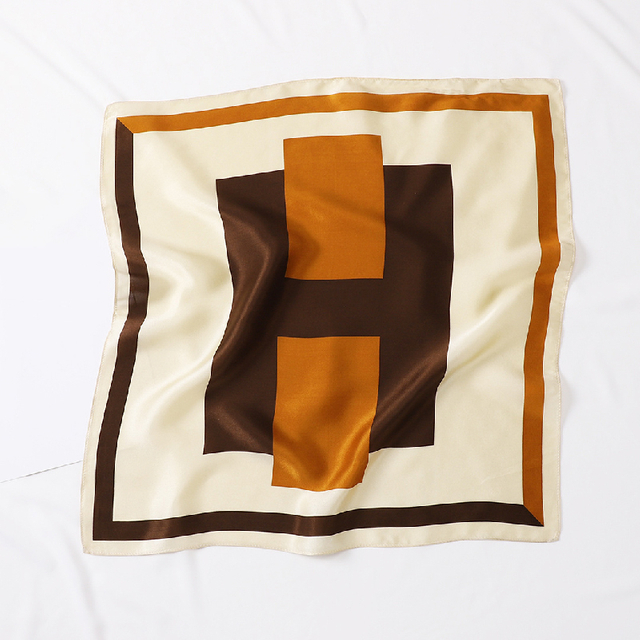 Ladies Pure Silk Scarf Digitally Printed Custom Mulberry Silk Small Square Scarf