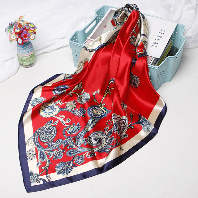 Custom Digital Printing 12mmSilk Satin Women Scarfs 
