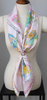 Custom silk scarf in clear vivid colours