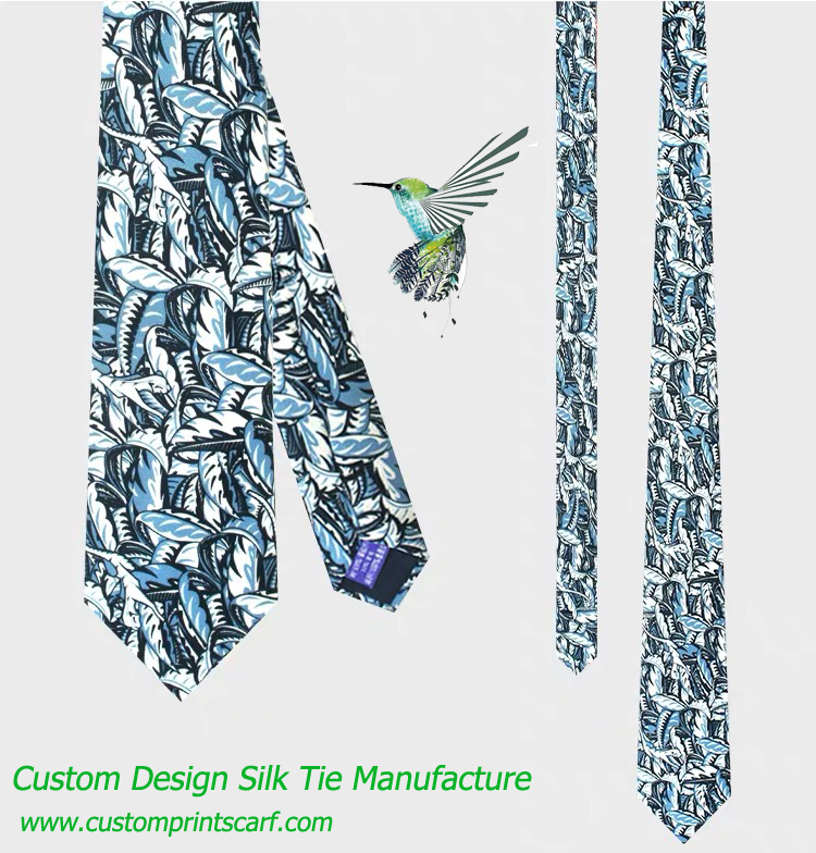 Bespoke digital printing 100% silk ties