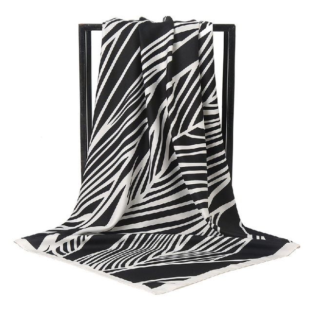 Custom Pattern Silk Hair Scarf High Quality Satin Silk Twill Lady Scarf