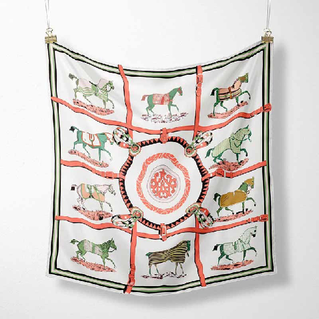 Young Lady Fashion 90x90cm Square Silk Cotton Plain Color Silk Scarf