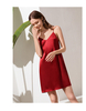 Custom Solid Color Fabric Silk Short Slip Dress Sleepwear for Her