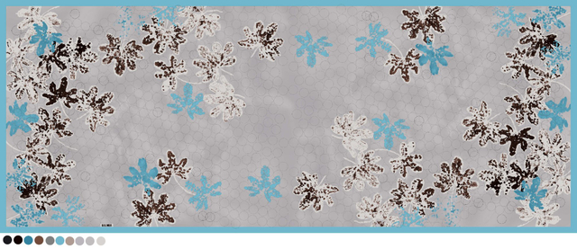 Custom Digital Printed Oblong Silk Scarf