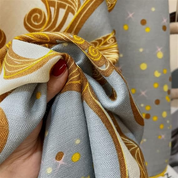 Custom Silk Blend Wool Scarfs With Digital Printed