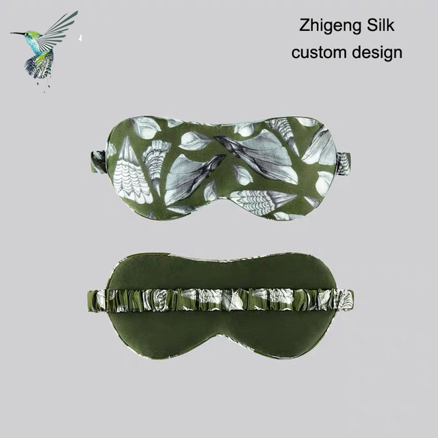 Custom Made 2024 New Style Printed Silk Eyemask for Her