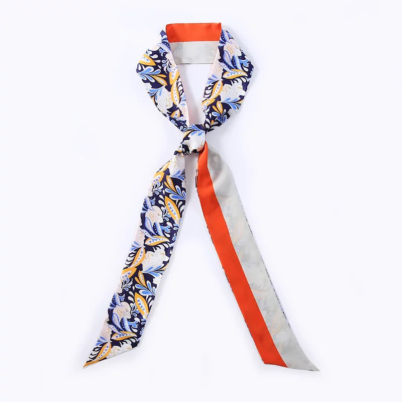 Custom Made Printed Silk Twilly Scarf for Women