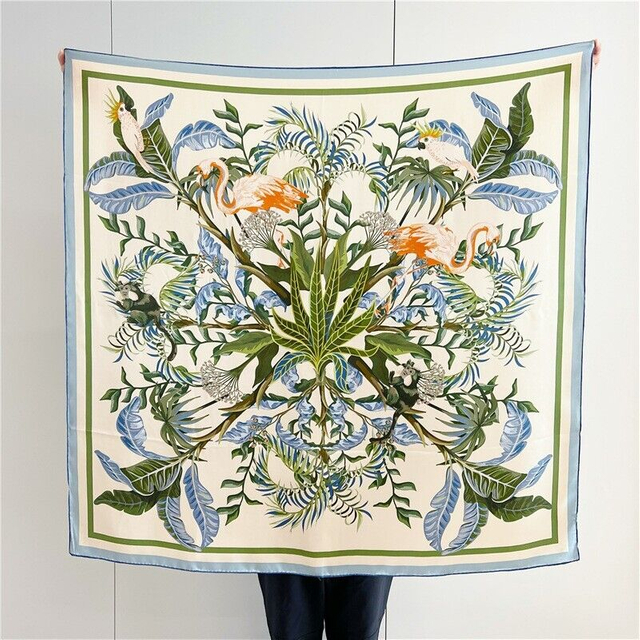 Large Silk Satin Scarf for Ladies