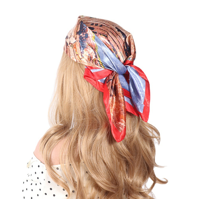  Digital Printing Silk Head Scarfs 