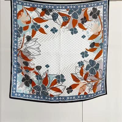 Custom 2024 Spring and Summer Fashion Mulberry Silk Square Scarf