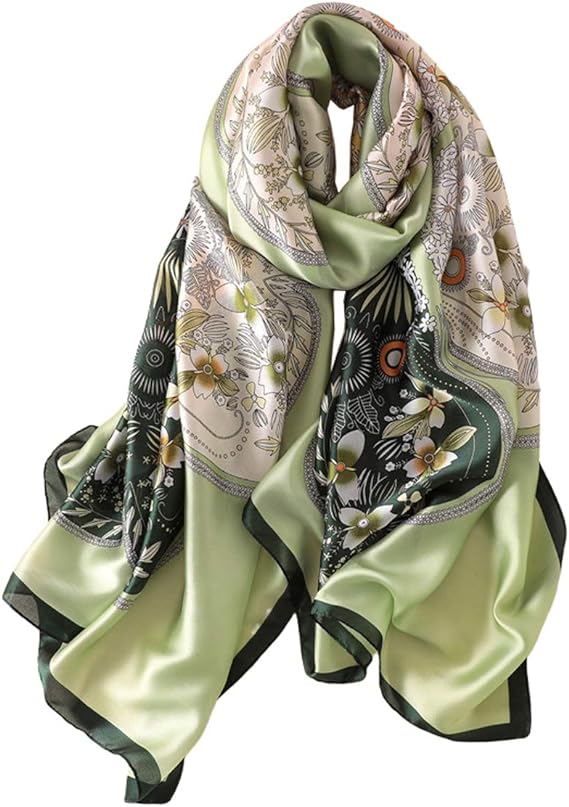 Custom Oblong Digital printing silk scarf for women