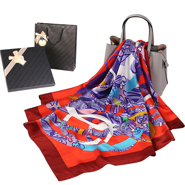 Designer Brand Ladies Scarves Women Shawl Wholesale Branded Scarf Silk Scarf 