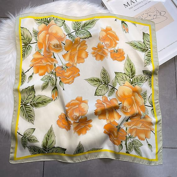  Silk Small Square Scarf for Ladies