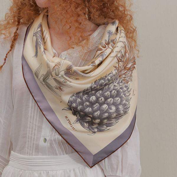 Manufacturing Designer Custom Digital Printed Head Bandana Satin Silk Scarf for Women
