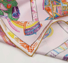 Custom silk scarf in clear vivid colours