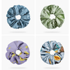 Real Patterned Picture Silk Scrunchies For Curly Hair