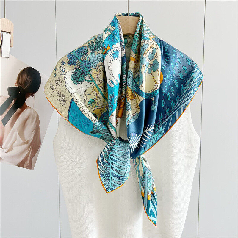  Digital printing Large silk scarf of Ladies