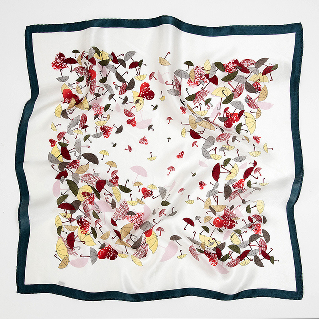 New Fashion Brand Print Silk Satin Women's Scarf