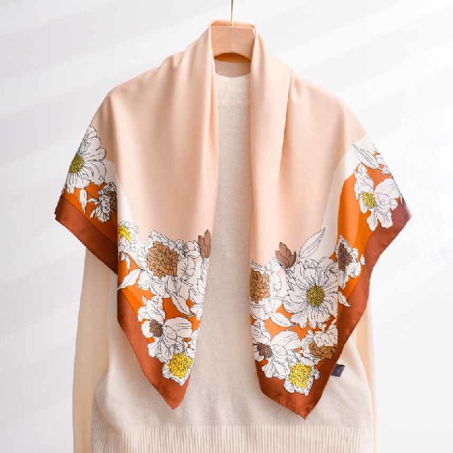 Wholesale High Quality Soft Silk Feeling Square Satin Scarfs for Women