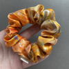 Custom Made 100% Digital Print Mulberry Silk Scrunchies for Curly Hair