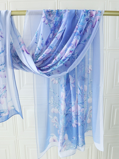 Custom Cool Style Large Georgette Silk Shawl Scarf