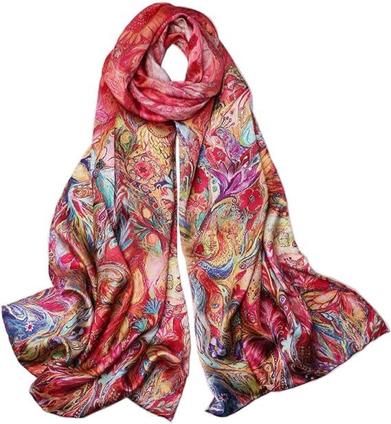 Large Digital printing silk scarf for women
