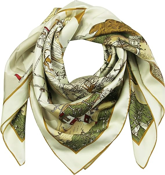 Custom 100% Silk Twill Luxury Scarf for Lady