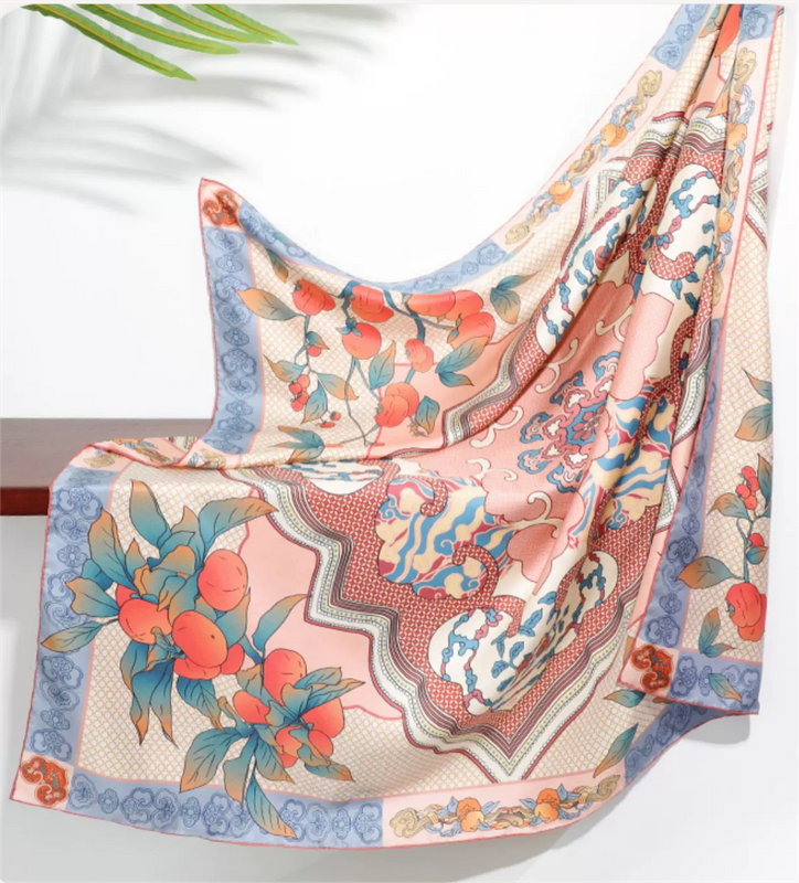 Silk Scarf with Digital Double-side Print