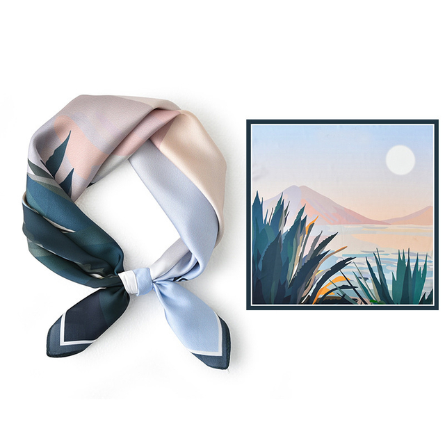 Digital Printed 100% Silk Scarves For Ladies