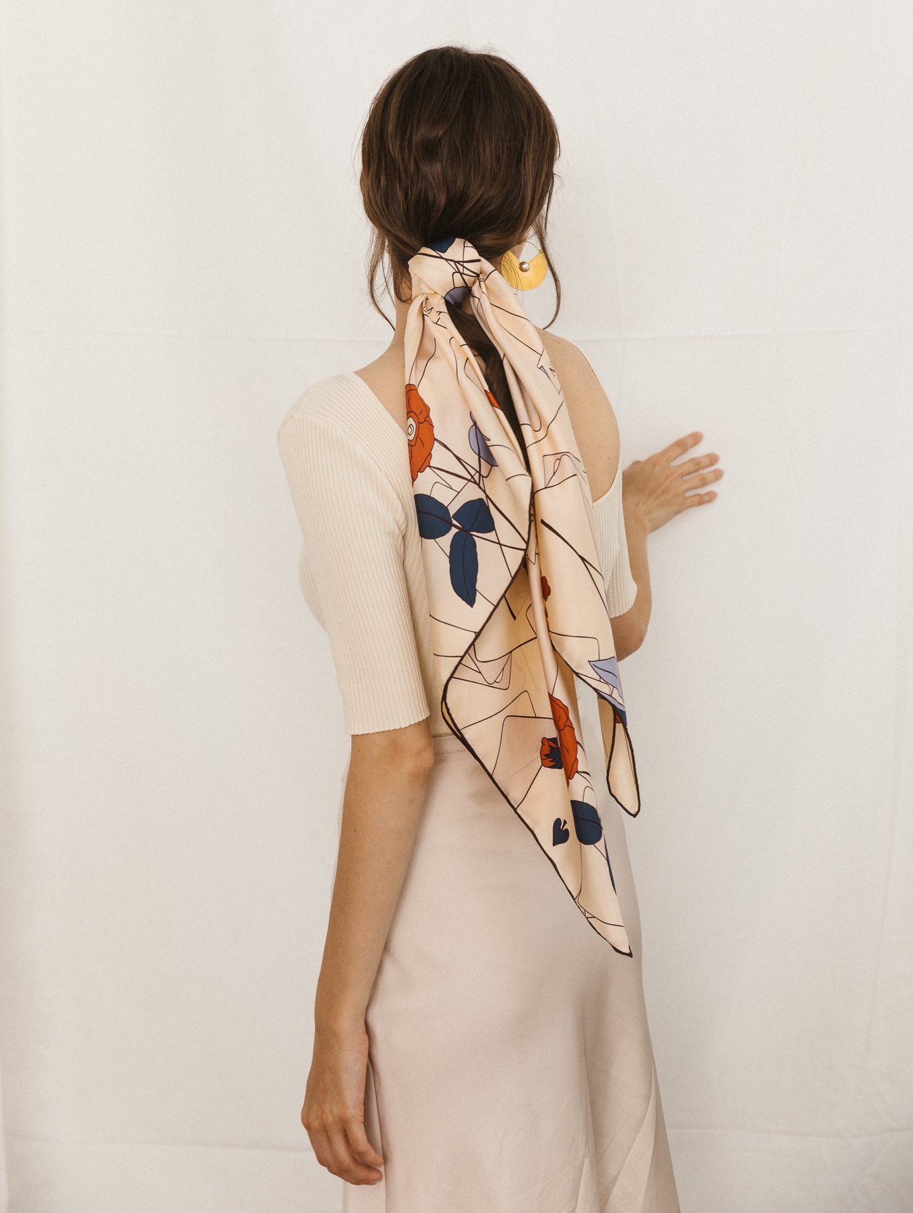 Custom Digital Printed Women's Silk Scarf