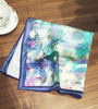 Custom Monet Style Printed Silk Scarf Spring and Fall