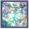 Custom Monet Style Printed Silk Scarf Spring and Fall