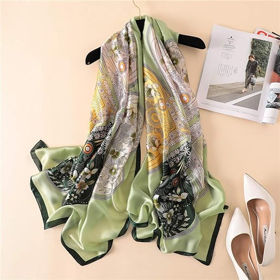 Custom Oblong Digital printing silk scarf for women