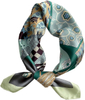  Silk Small Square Scarf with Digital Print