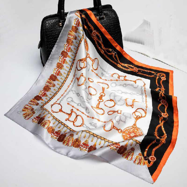 Satin Bandana Hijab Women Wrapping Fashion Shawl Silk Like Muslim Head Scarf
