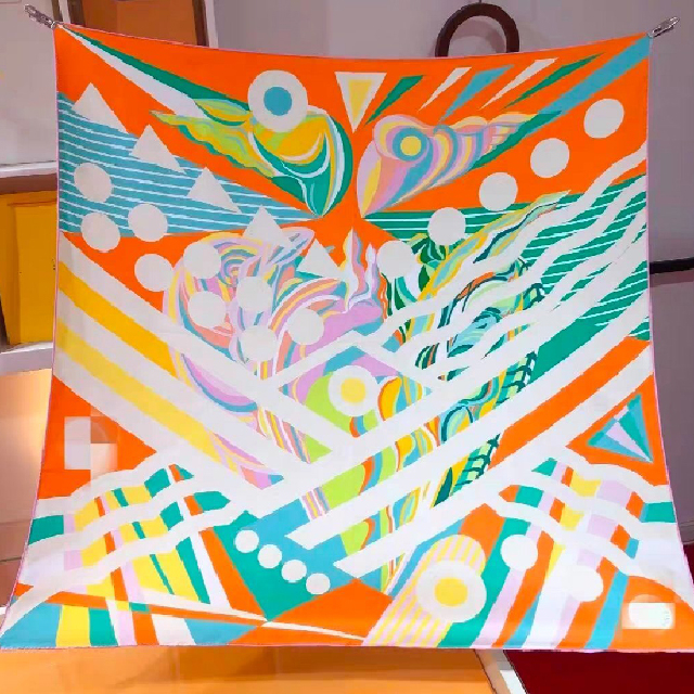 Custom Printing Printed 100% Pure Silk Satin Square Neck Scarves