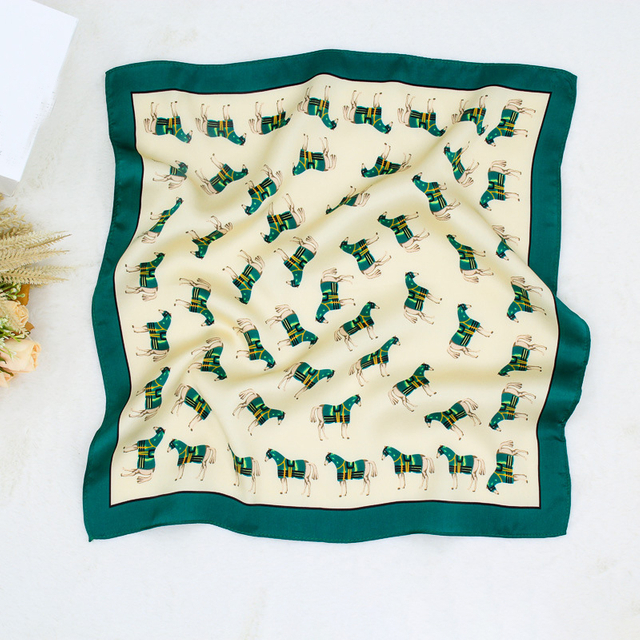ODM Printed Mulberry Silk Office Lady Hand Rolled Silk Scarves of Custom Label