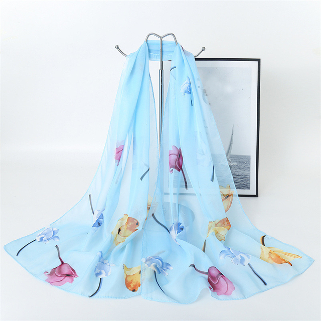 Custom Digital Printed 100% Natural Silk Square Scarfs for Lady Scarf