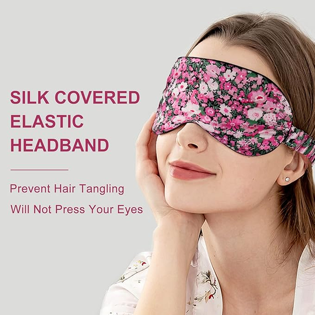 Custom 100% Mulberry Printed Silk Eyemasks