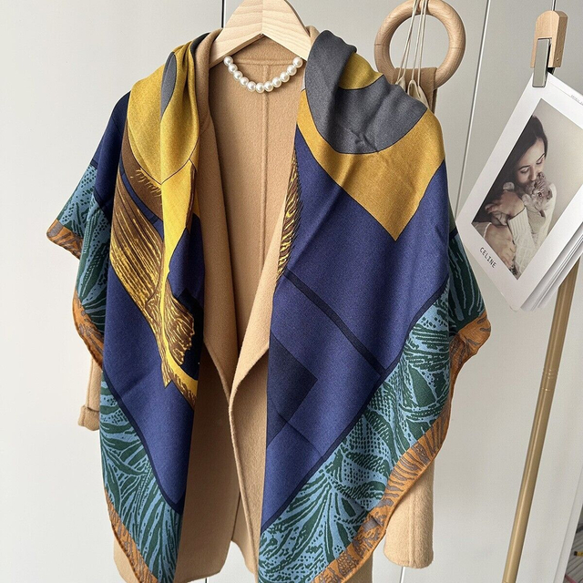 Custom Ladies Silk Blend Wool Scarves 