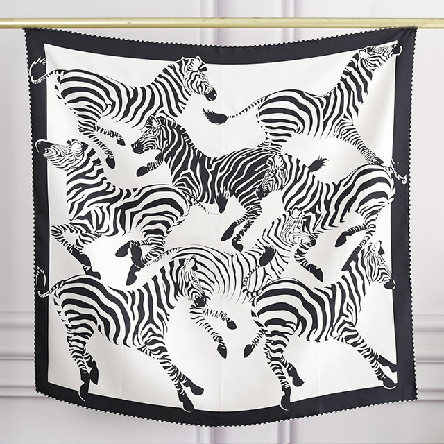 Double-Side Digital Printing Mulberry Silk Scarf for Lady