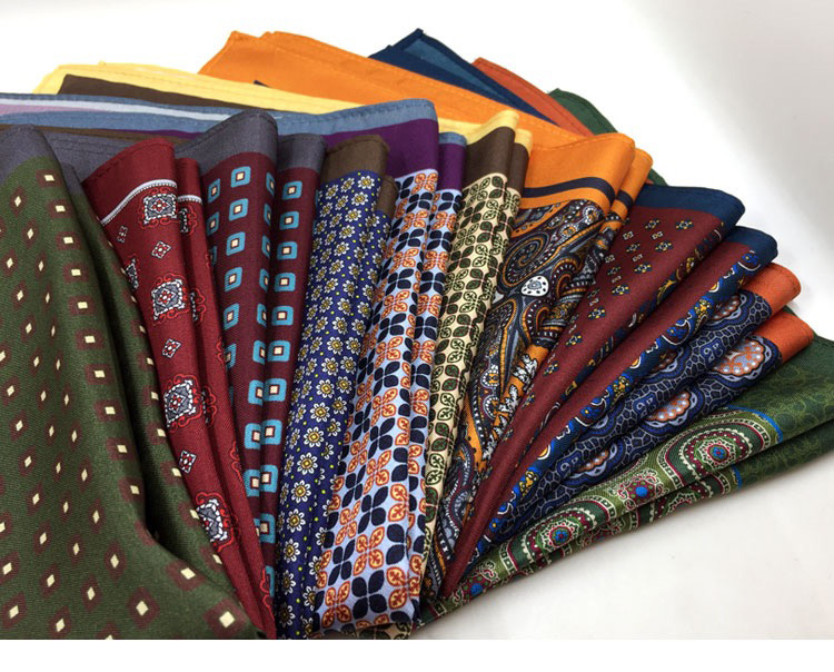 Silk Pocket Handkerchief Scarf for Gentlemen