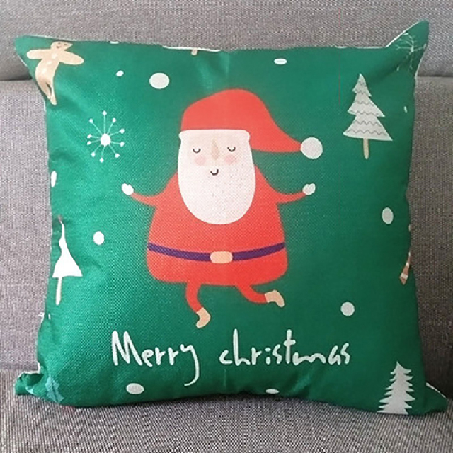 Customize Christmas Printing Invisible Zipper Small Square Pillow Case