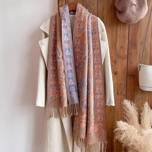  Custom Warm Silk-Cashmere Ladies Scarves