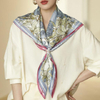 Hot Sale Fashion Printing Designs 90cm Square Satin Silk Women′ S Scarves