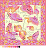 Animal Floral for Double Sided Digital Printed Silk Scarf