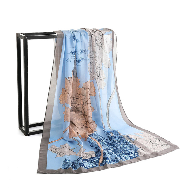 Fresh Patterns Paisley Printed Warm Silk Long Scarf for Women